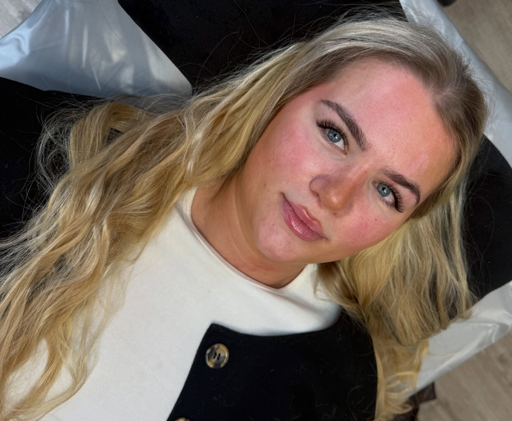 Portrait with finished brows and lashes